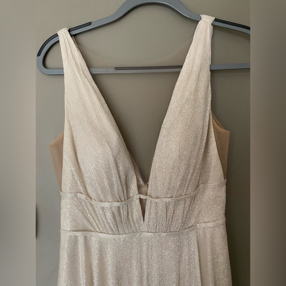 NWT BHLDN x JENNY YOO •RARE• Carmen Shimmer Maxi Dress Size 6 - Picture 9 of 16